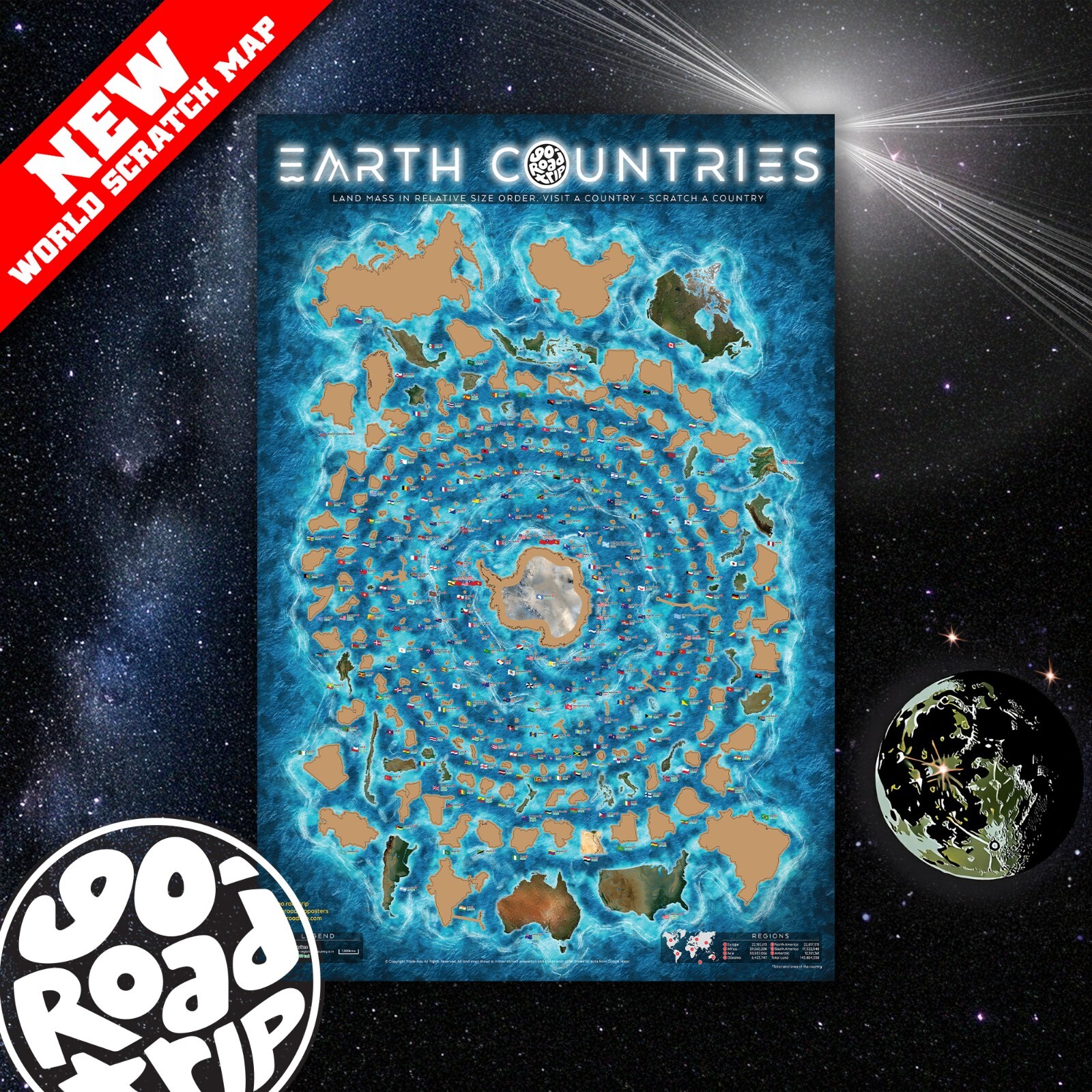 World Scratch Map – Earth Countries
