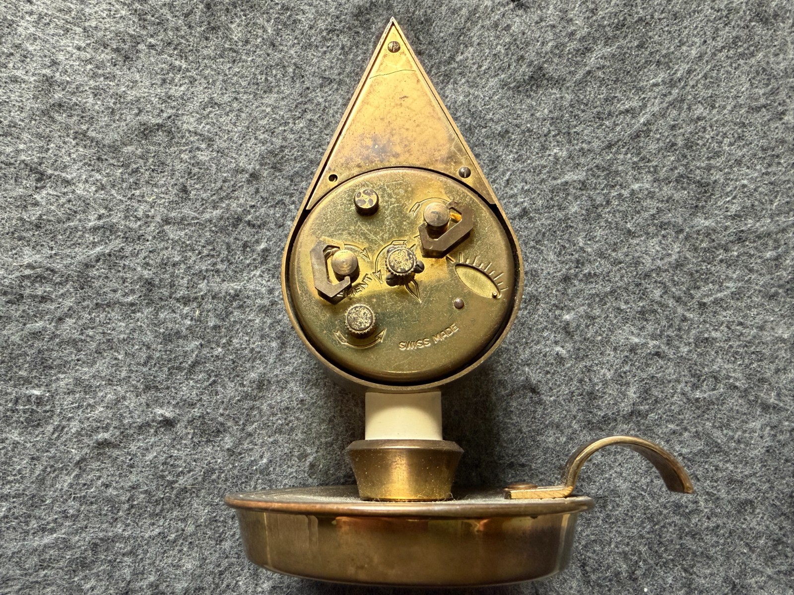 Swiss Made Phinney-Walker 7 Jewels Vintage Mechanical Wind Up Alarm Clock