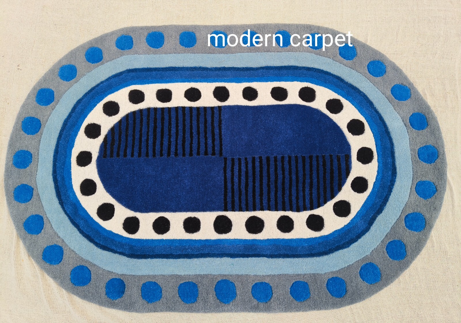 Irregular Shape Rugs Handmade 100% Woolen Hand Tufted For Home Decoration