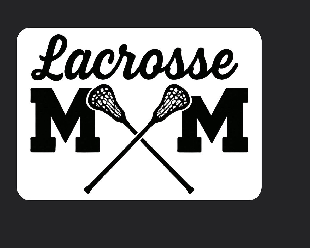 New 3&Prime; Wide X 2” Tall Lacrosse Mom Vinyl Decal Sticker For Cups Cars Glass