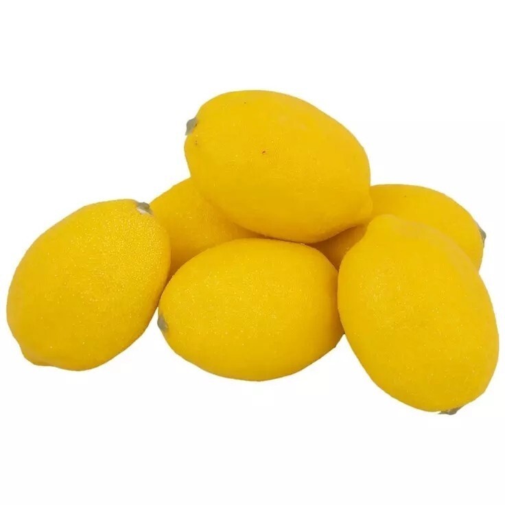 Lemons Six Count Bag Faux Lifelike Fruit