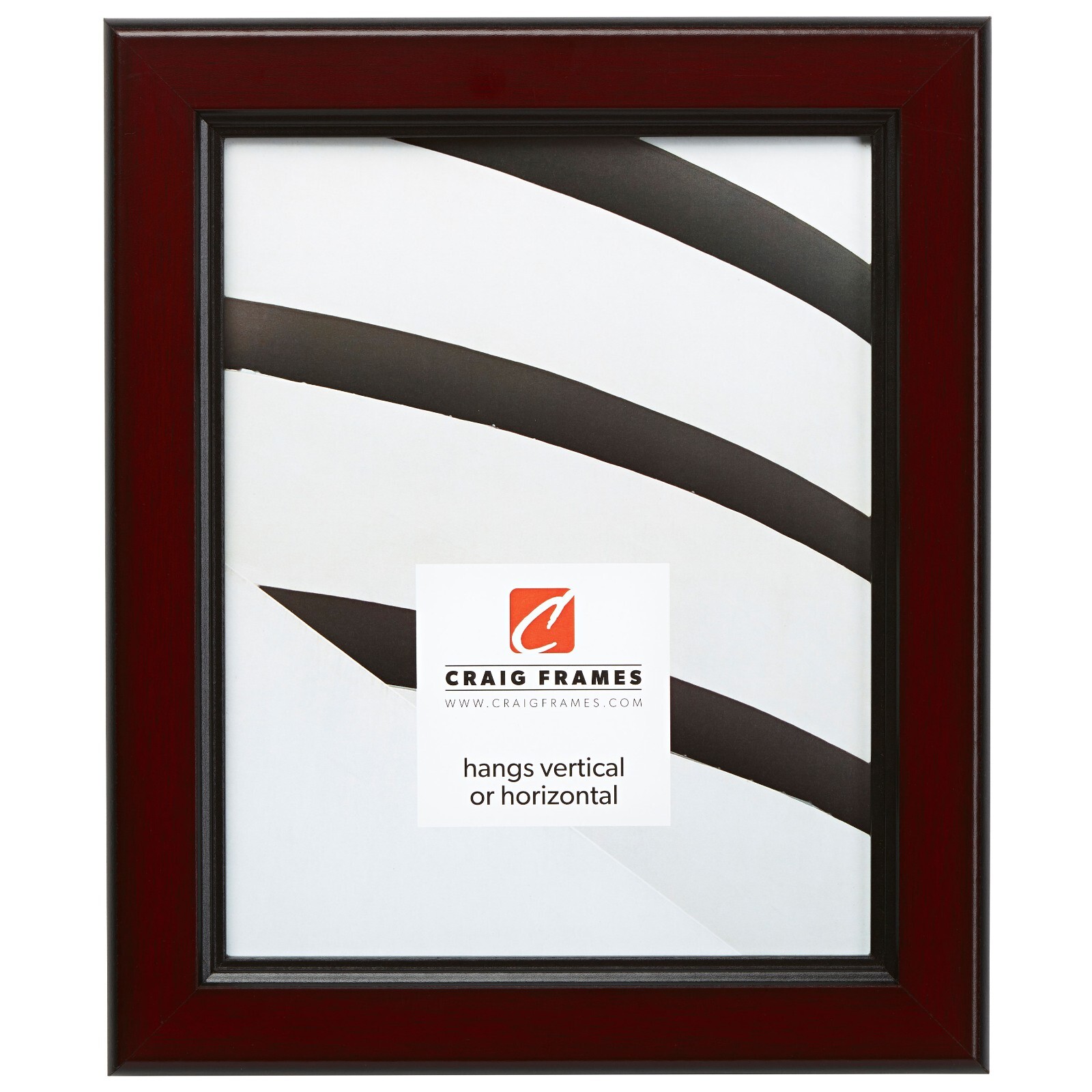 Craig Frames Mossehaus, 1.375&Prime; Wide Mahogany Red Traditional Picture Frame