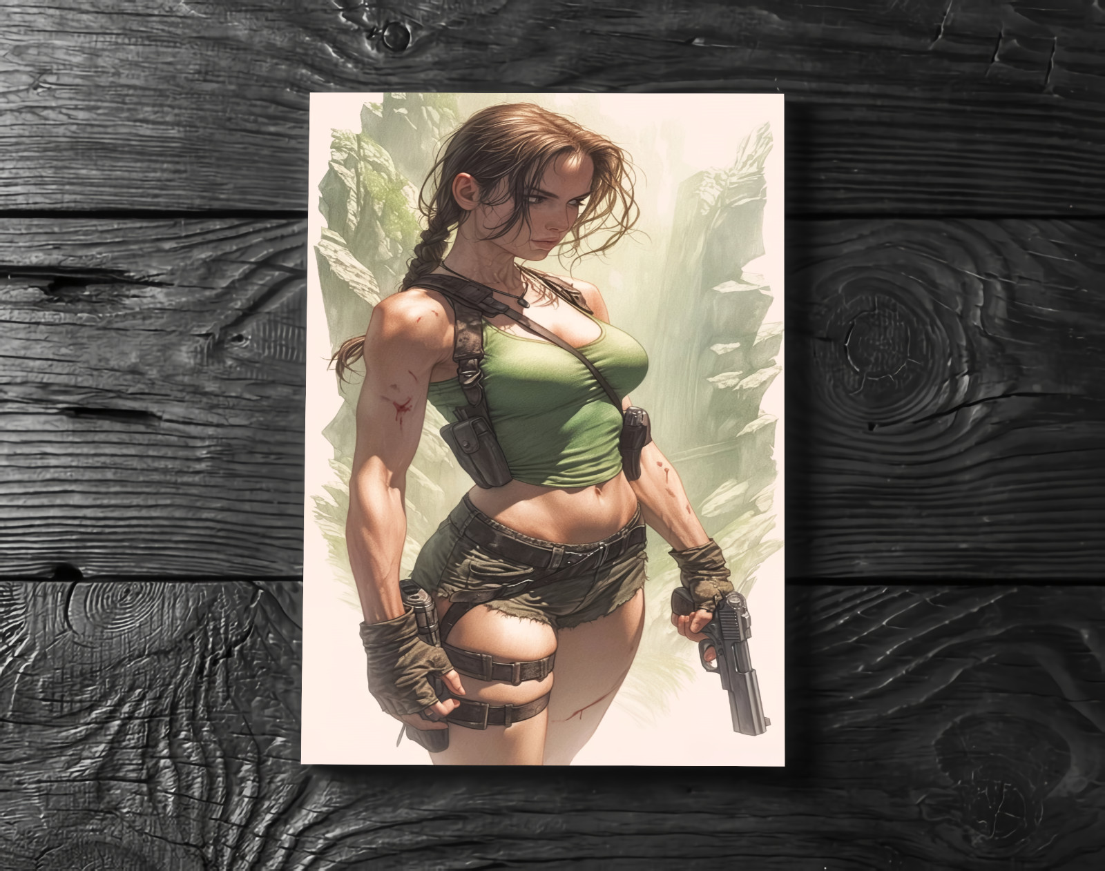 Sexy Lara Croft Tomb Raider Game Art Poster Print – No Frame