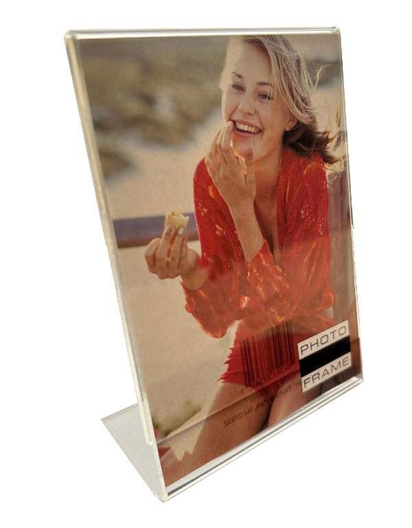 Sturdy Bent Acrylic Photo Frame 5×7 Vertical (Same Shipping Any Qty)