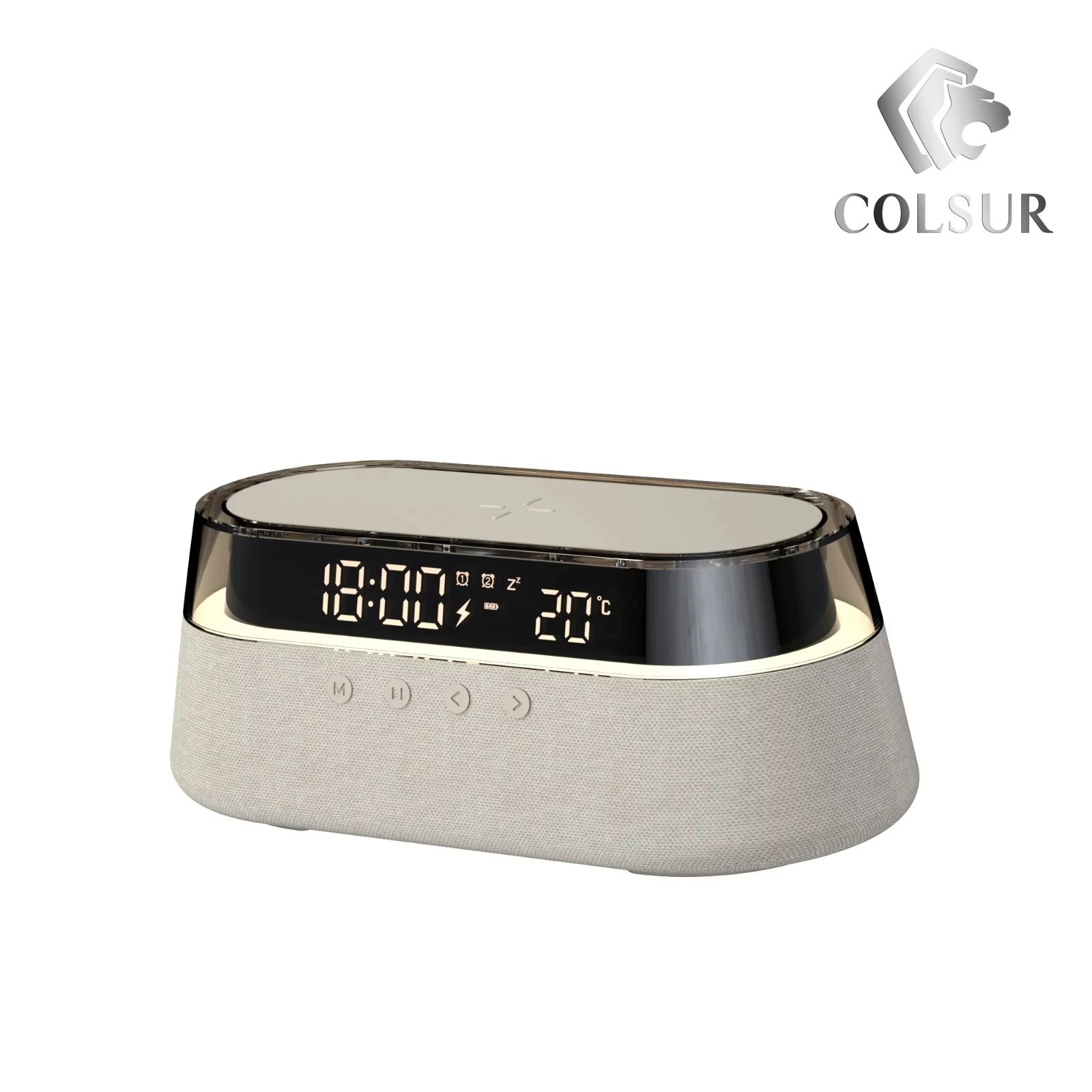 🌈 6-in-1 Smart Alarm Clock Wireless Charger Bluetooth Speaker FM Radio RGB Ligh