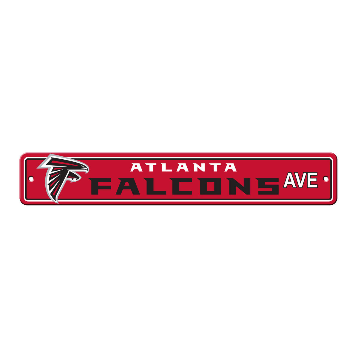 New NFL Atlanta Falcons Home Decor AVE Street Sign 24&Prime; x 4&Prime; Styrene Plastic