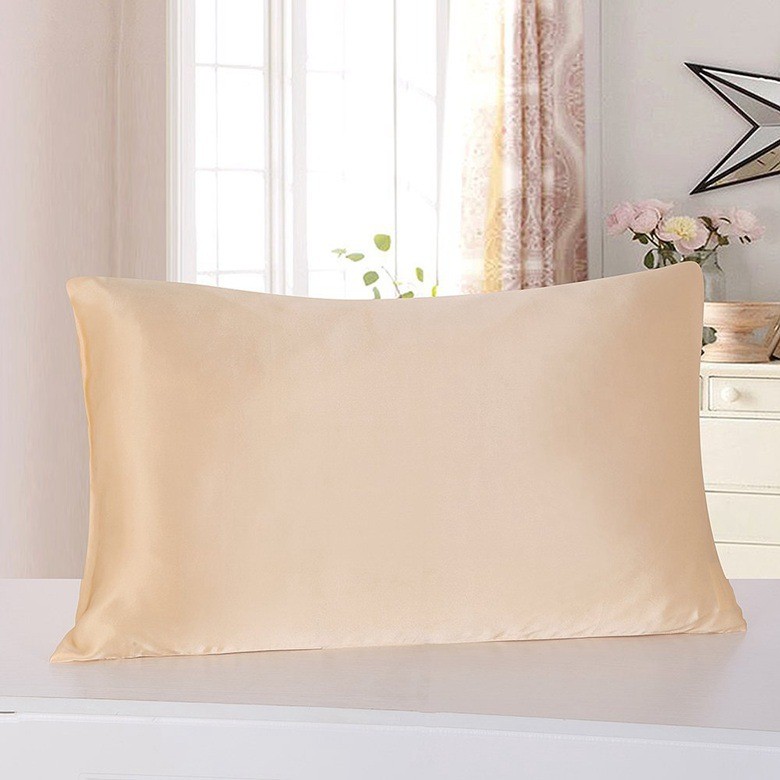 Pillowcase Satin Solid Color Simulation Silk Single Pillowcase Ice Silk Pillowca
