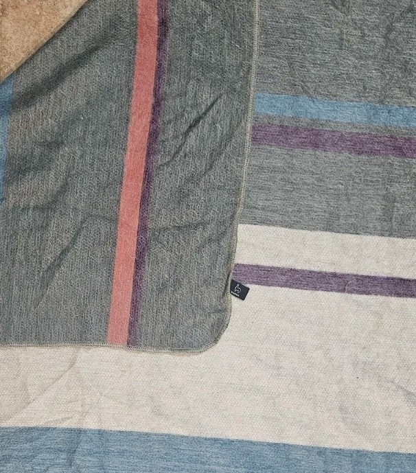 $149 Shupaca « Metro » 80% Alpaca 20% Acrylic Handmade Ecuador 45×70 Blanket LKNU