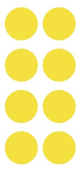 2&Prime; Light Yellow Round Label Dots Stickers Color Coding Inventory 2 Inch Dot