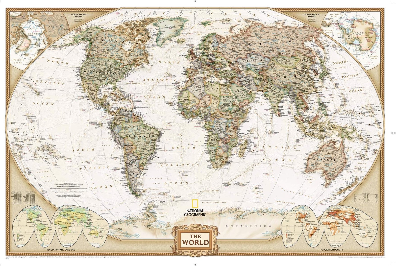National Geographic World Wall Map – Executive (Poster Size: 36 x 24 in)…