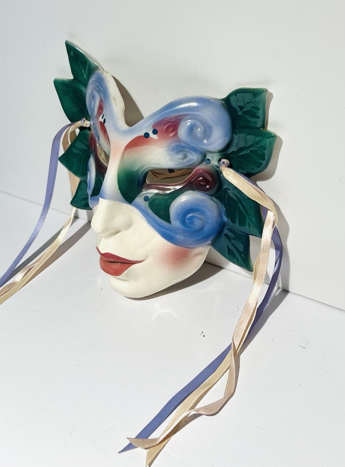Vintage Clay Art About Face Ceramic Mask Wall Hanging Mask San Francisco 1980’s