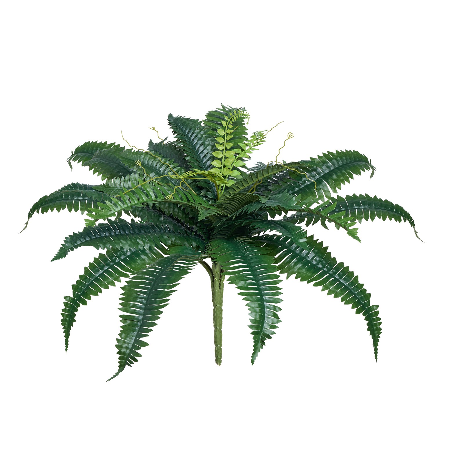Uimoso Pack of 2 33&Prime; Artificial Boston Fern Bush Plant Green Plant Home Decor