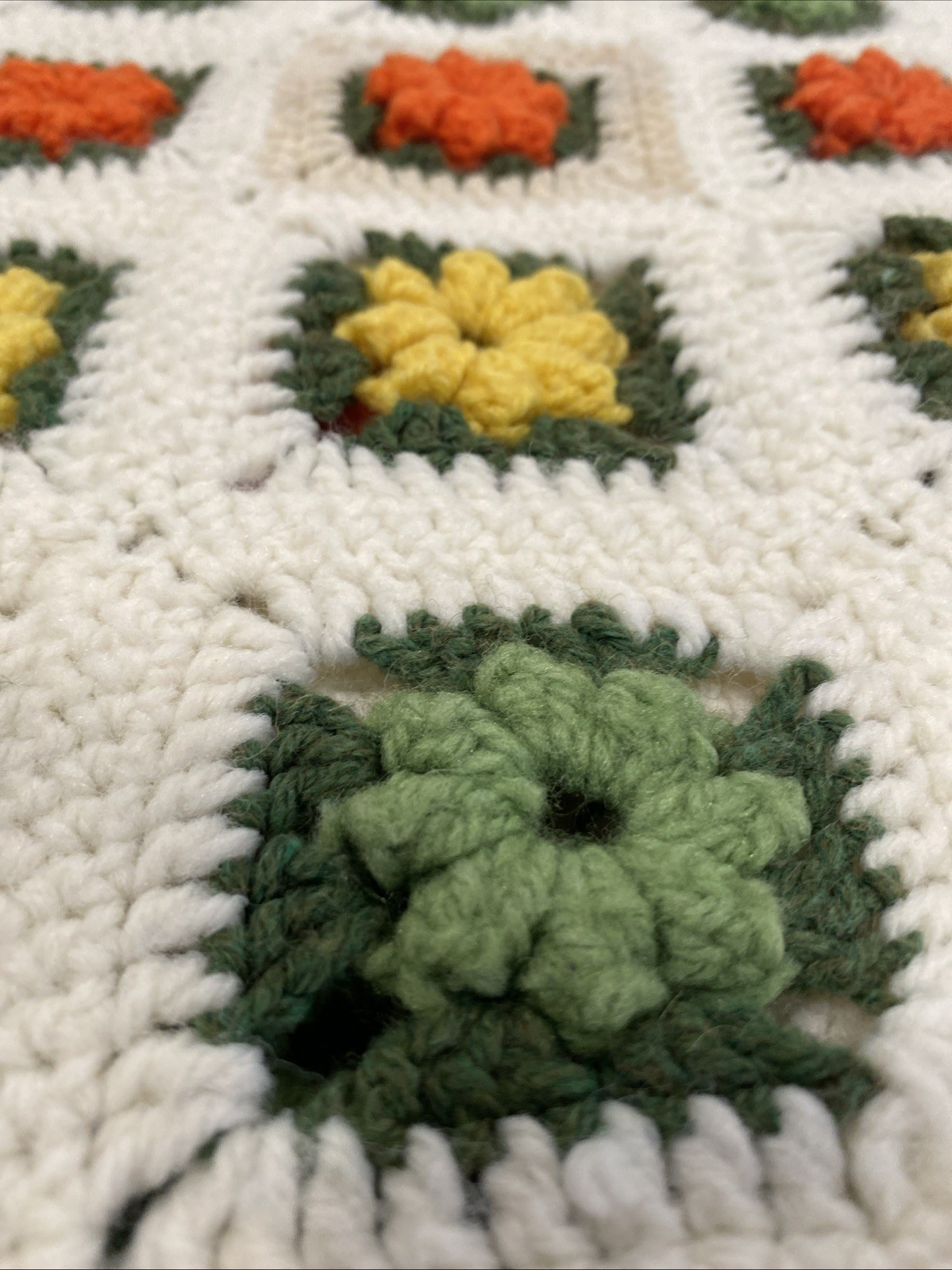 Handmade Handcrafted Granny Square Crochet Afghan Throw Blanket 69×42