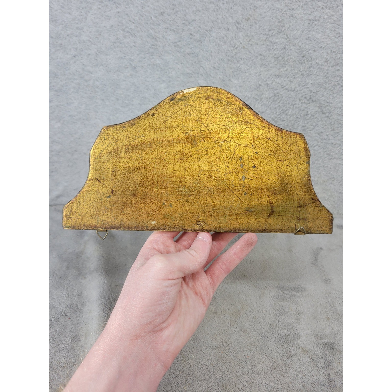 Vintage Italian Florentine Gold Gilt Wall Shelf Sconce Bracket Made in Italy 9.5