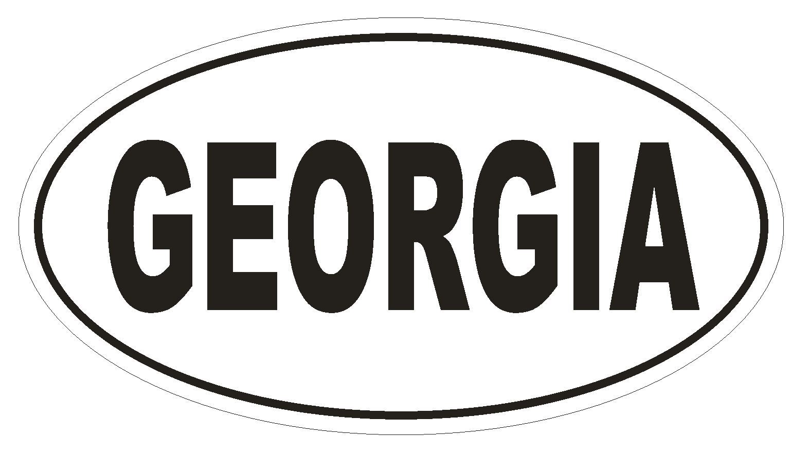 Georgia Oval Bumper Sticker or Helmet Sticker D2294 Euro Oval Country Code