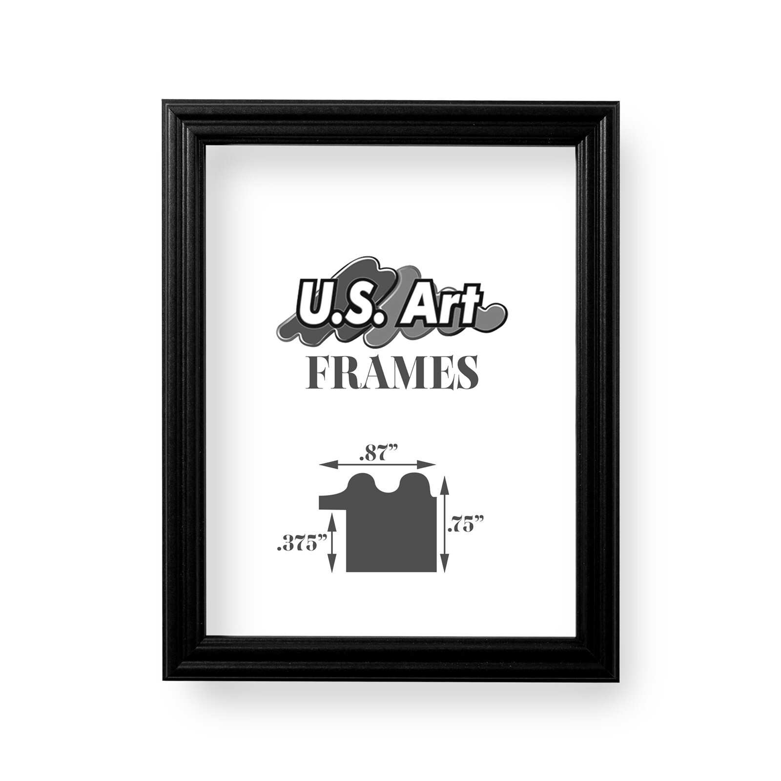 US Art Frames 6 By 36-Inch Traditional Black 0.75 Inch Picture Frame 75SWB