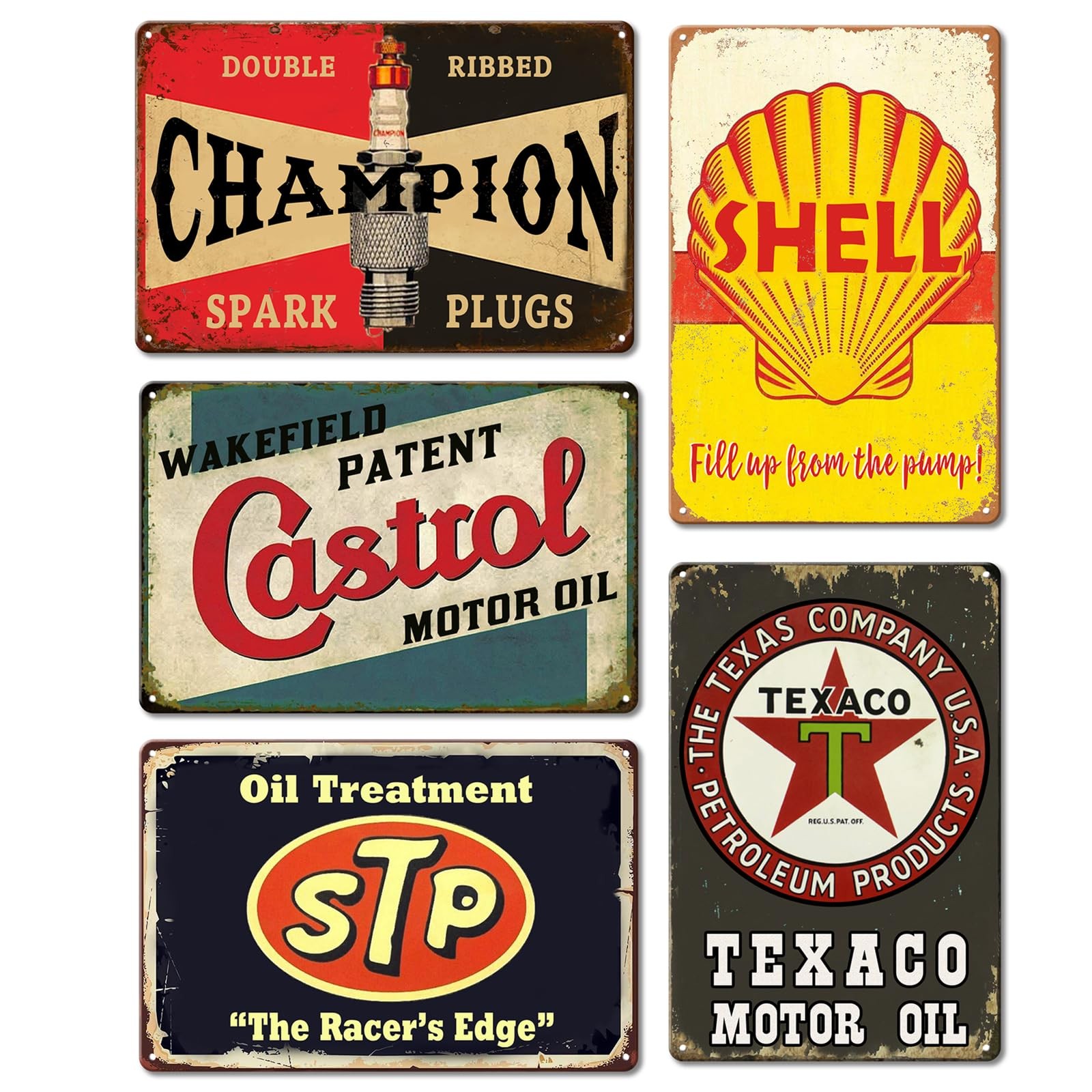 Vintage Metal Tin Signs Retro Garage Signs For Men Wall Decorations Old Car S…