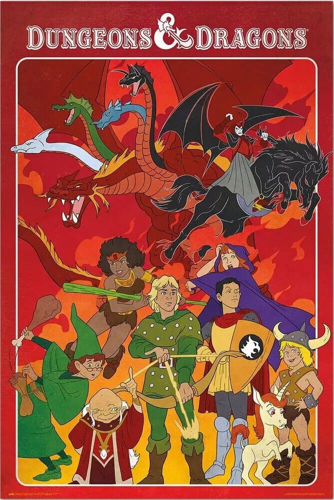 DUNGEONS AND DRAGONS – CARTOON COLLAGE POSTER – Poster Wall Decor