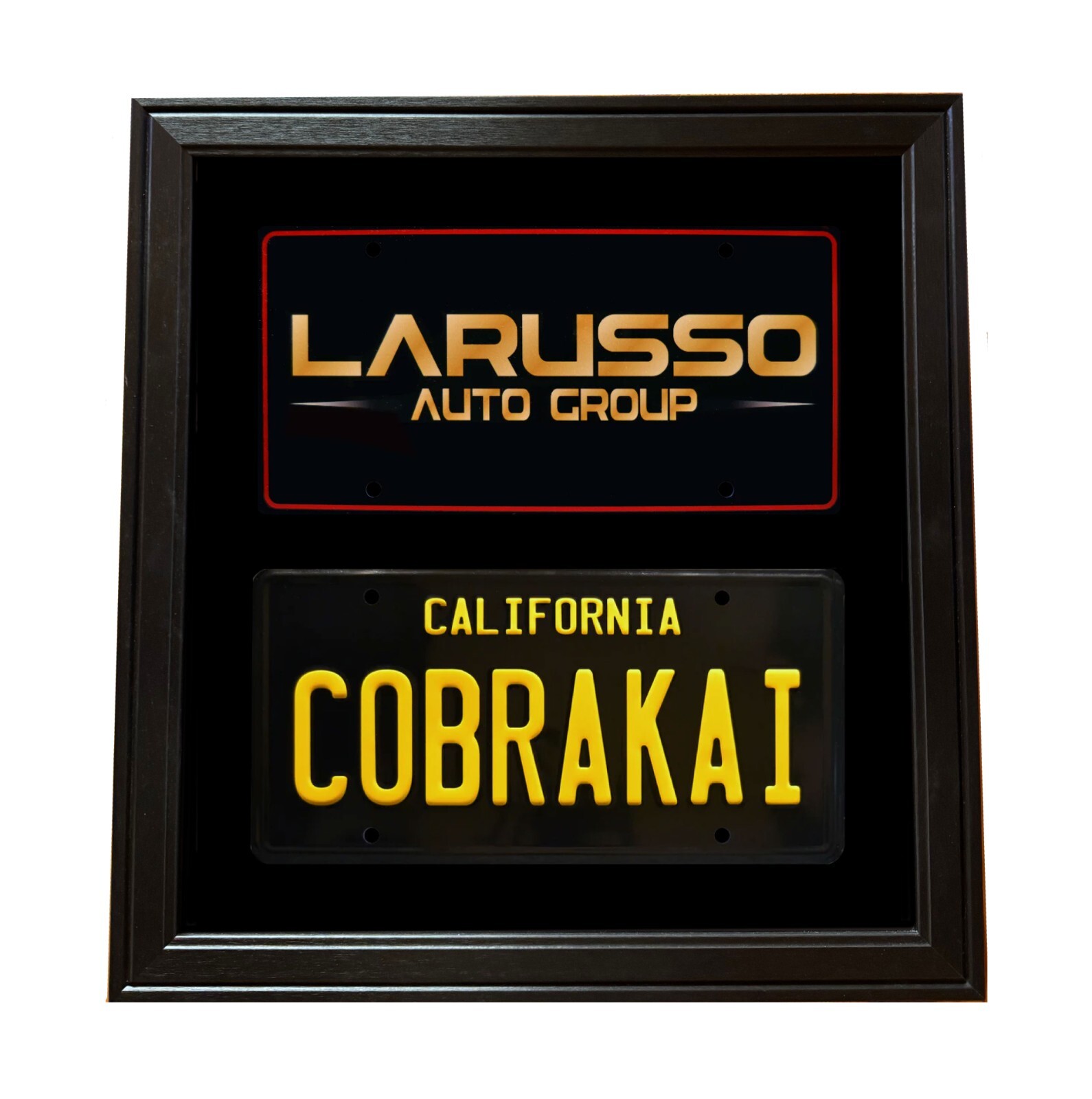 TWO LICENSE PLATES (NOT INCLUDED) WALL DISPLAY PICTURE FRAME Made in USA