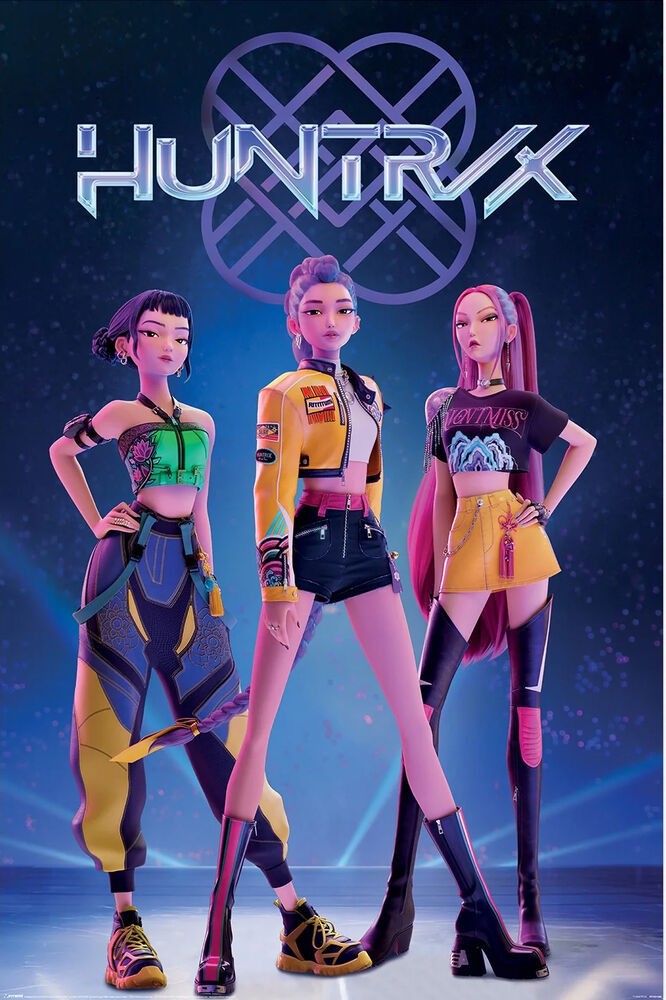 Poster Studio B – KPOP Demon Hunters Huntrix Stand Rumi Mira Zoey 24×36&Prime; NEW Art