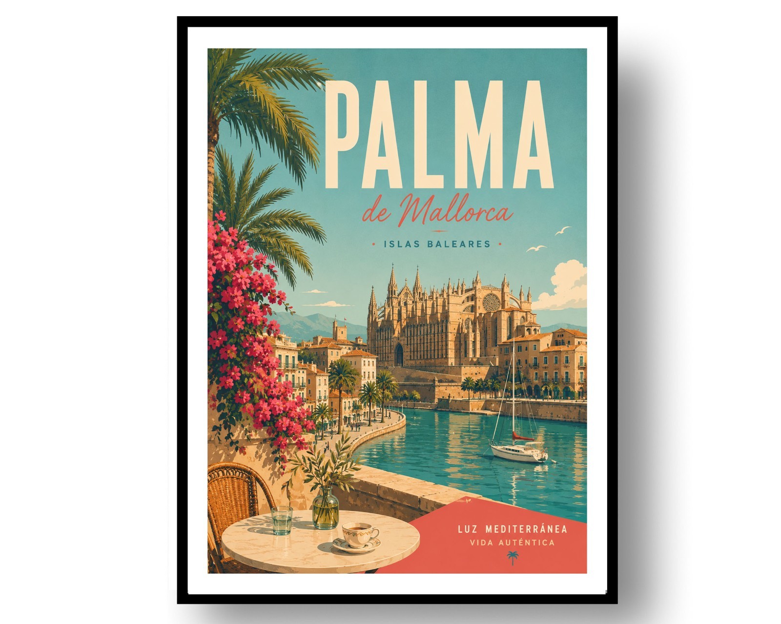 Palma Travel Poster Print, Wall Decor