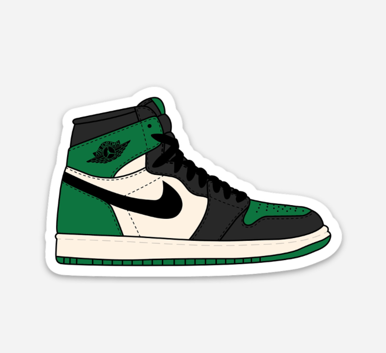 3&Prime; Jordan 1 Sticker Sneakers Nike Decal Matte Finish Chicago Bred Mocha Royal