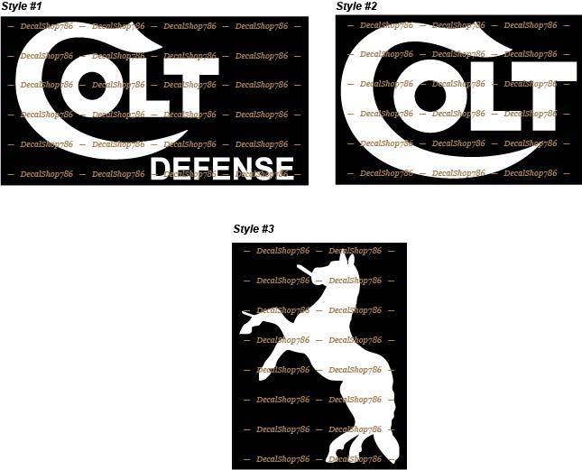 Colt Firearms – Outdoor Sports – Hunting – Vinyl Die-Cut Peel N&rsquo; Stick Decals