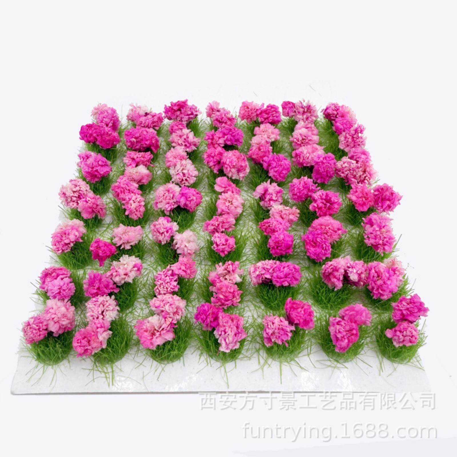 49Pcs Miniature Flower Cluster Self Adhesive Flower Groups Static Grass Tufts