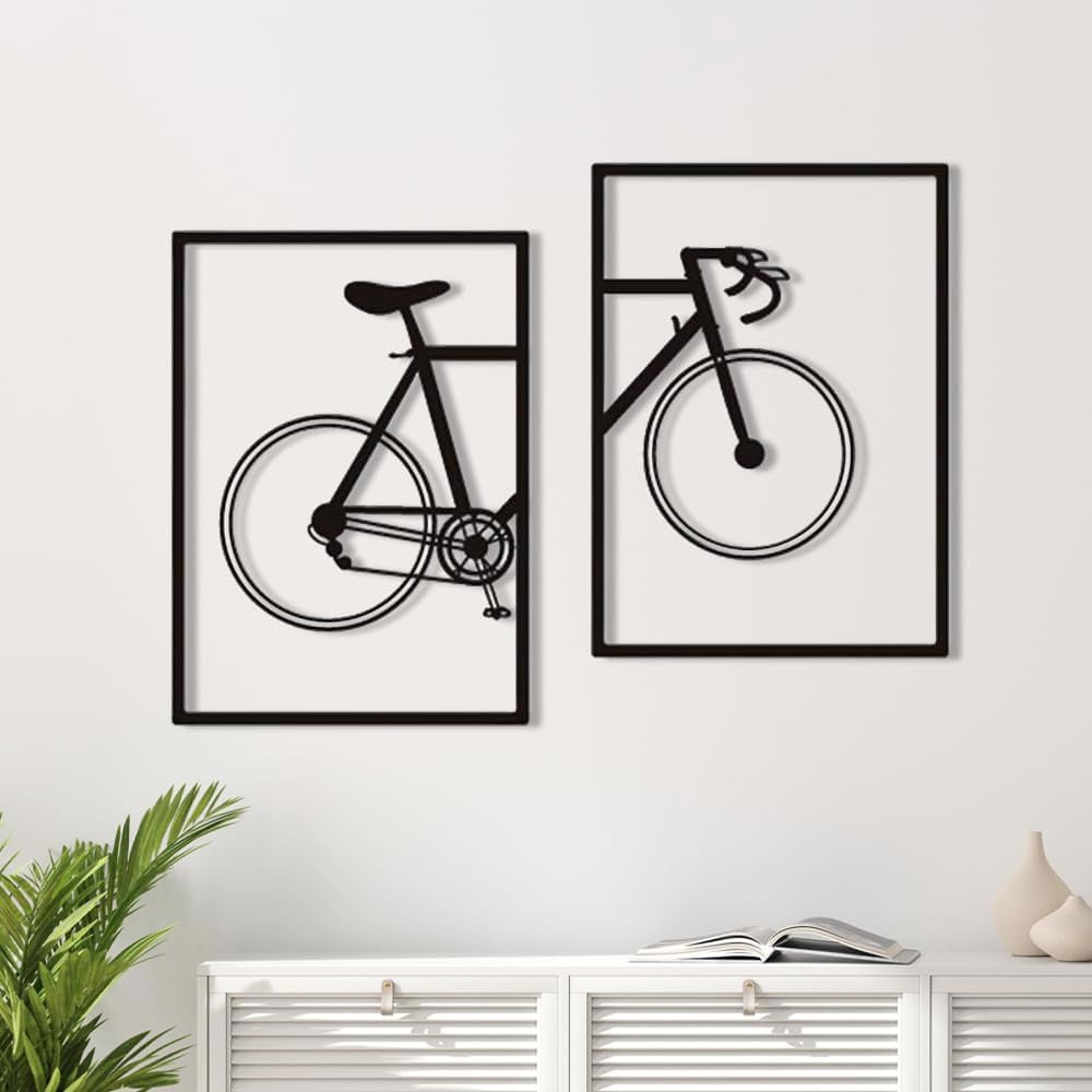 2 Pack Black Modern Wall Art for Living Room Minimalist Framed Wall Decor 3D Tex