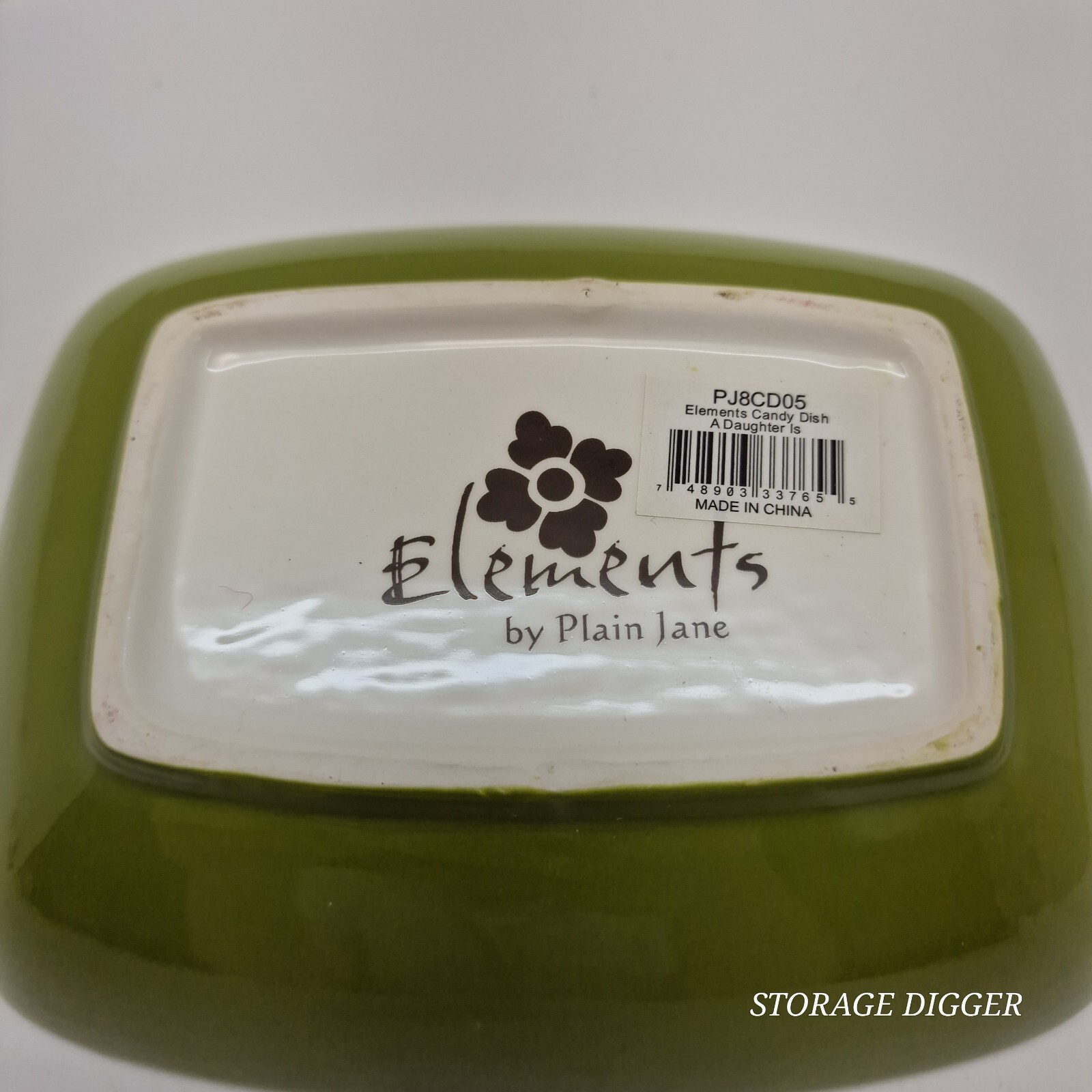 Vintage Elements by Plain Jane Green Porcelain &lsquo;A Daughter Is&rsquo; Candy Dish