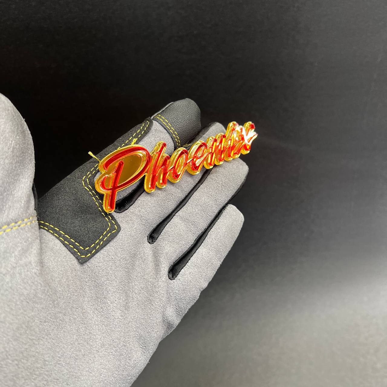 1PC PHOENIX Custom Text 3D Acrylic Car Emblem Badge Multicolor Fender Decal