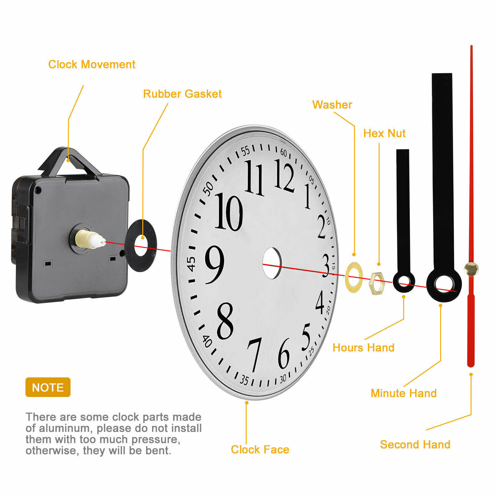 DIY Clock Movement Mechanism Quartz Wall Hands Repair Replacement Tool Parts Kit