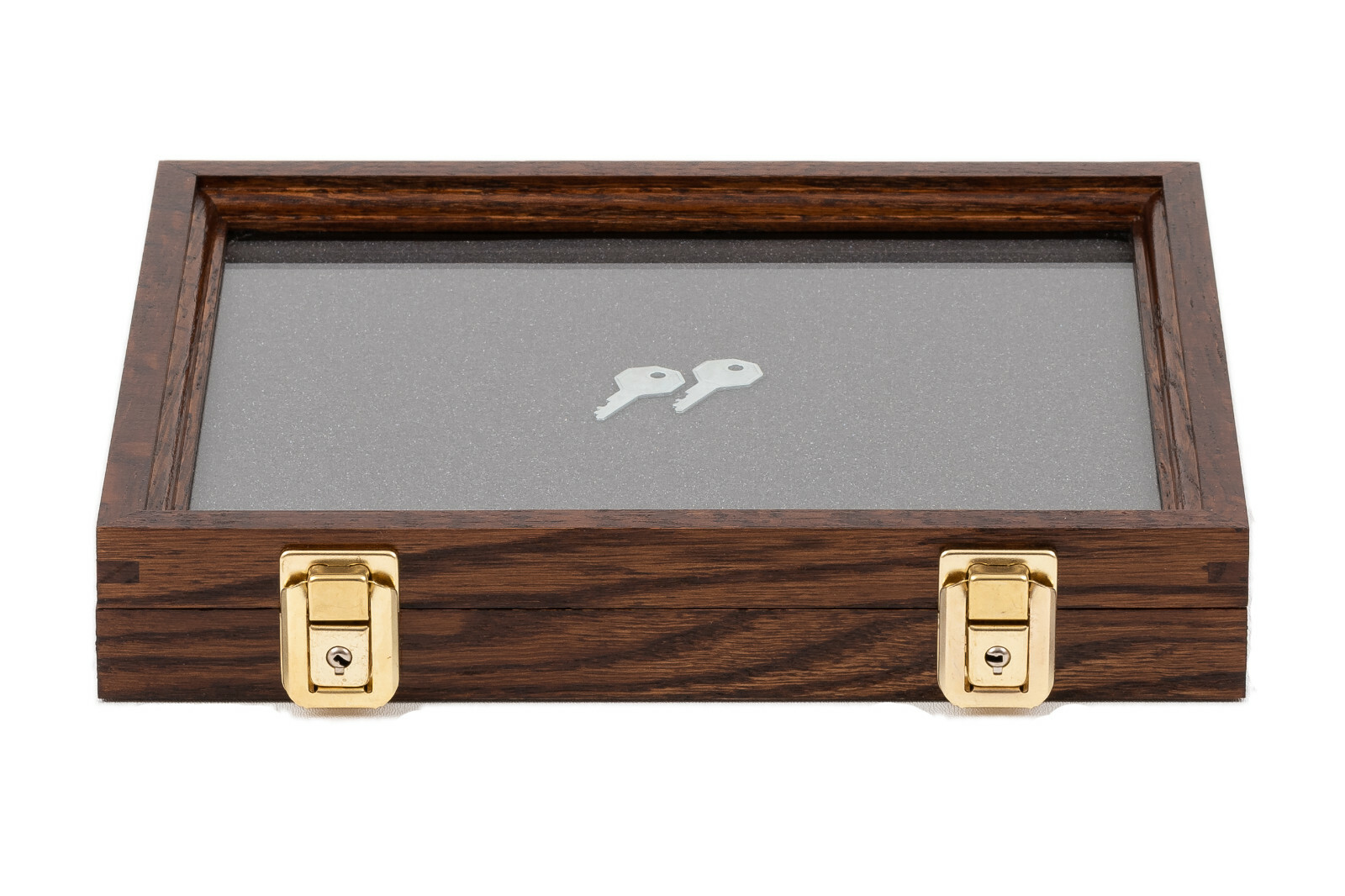 Two Timbers Small Display Case Walnut Finish 2&Prime;x10&Prime;x12&Prime; Knife Arrowhead Pins