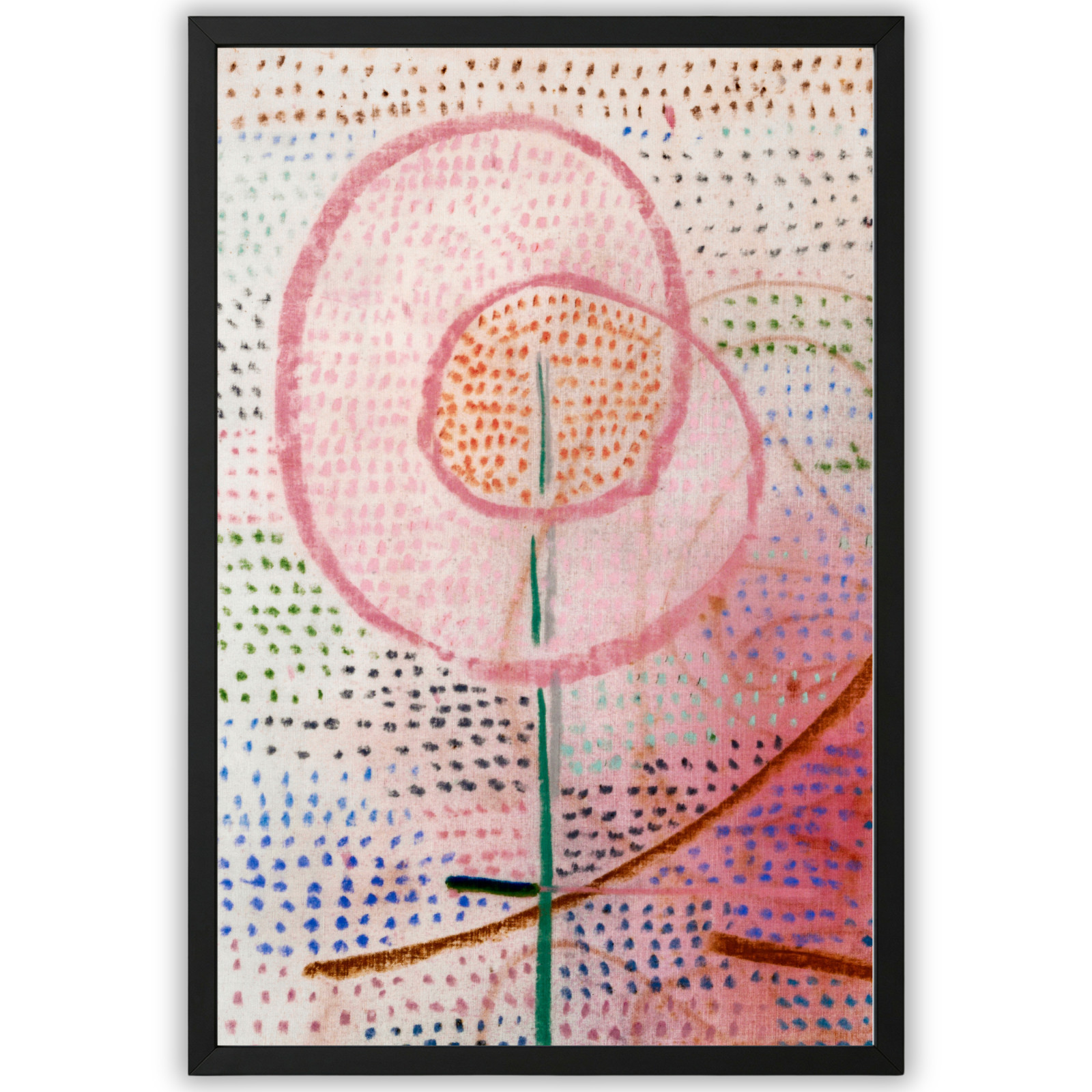Pink Blossom Poster Geometric Art Print Paul Klee 11×17 Abstract Floral Decor