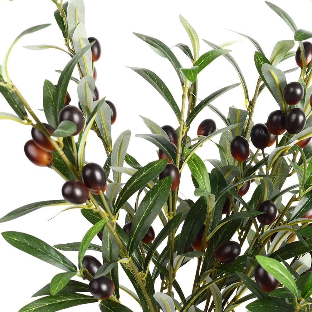 Durable 3-Piece Olive Branch Decoration Stems – Faux Greenery for All Occasions