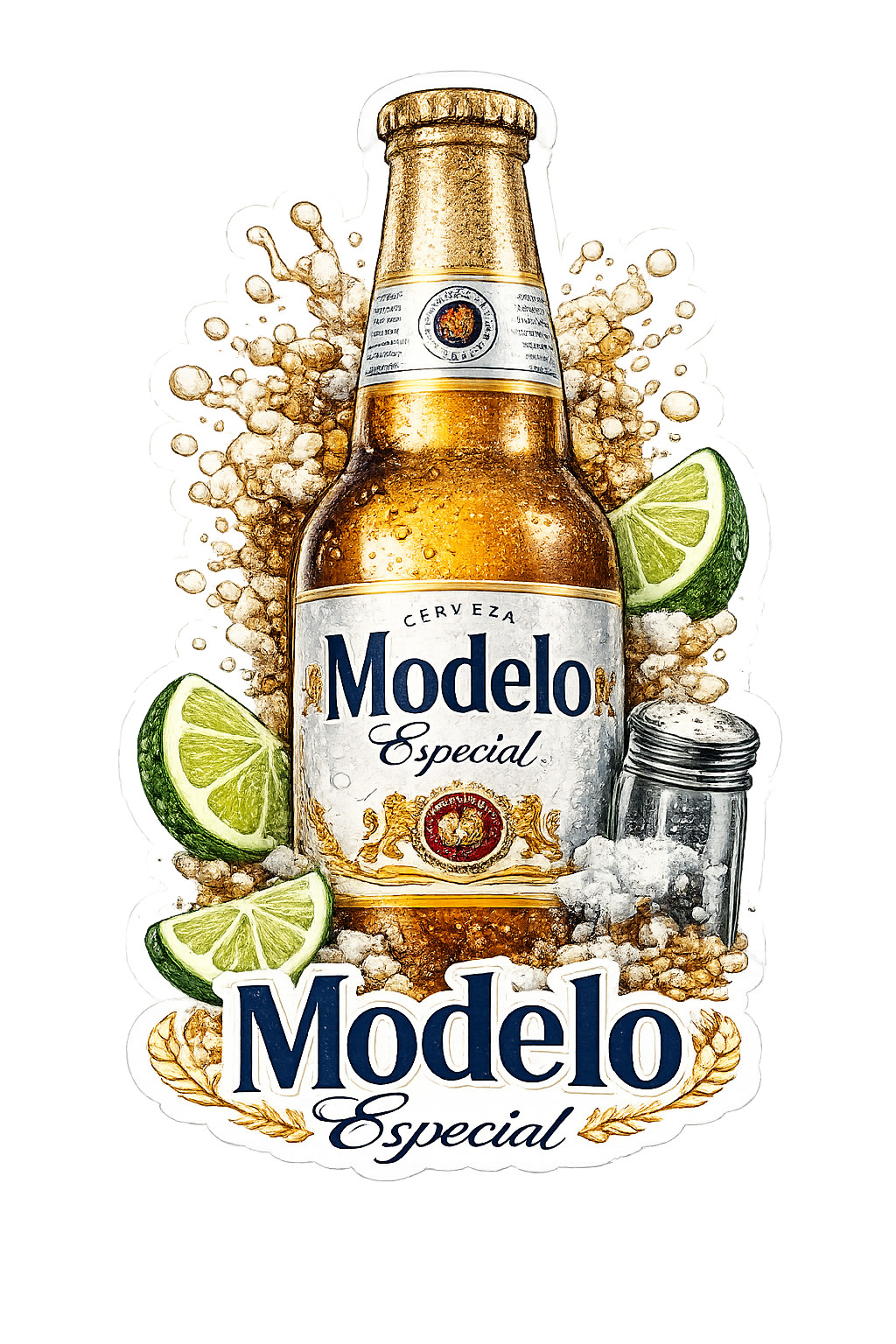 Mexican Beer Logo Style Decal Sticker Waterproof DTF 4 X 4 INC