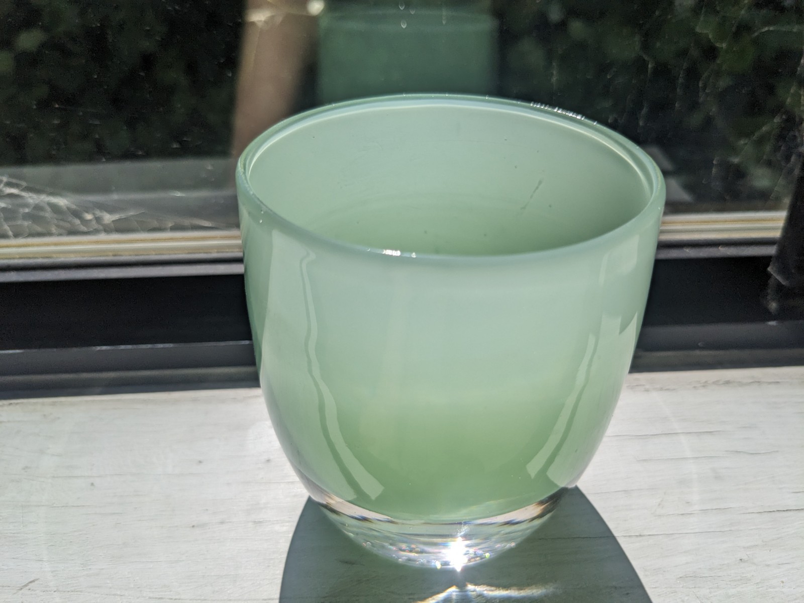Glassybaby Votive Candle Holder Unknown Name Seafoam