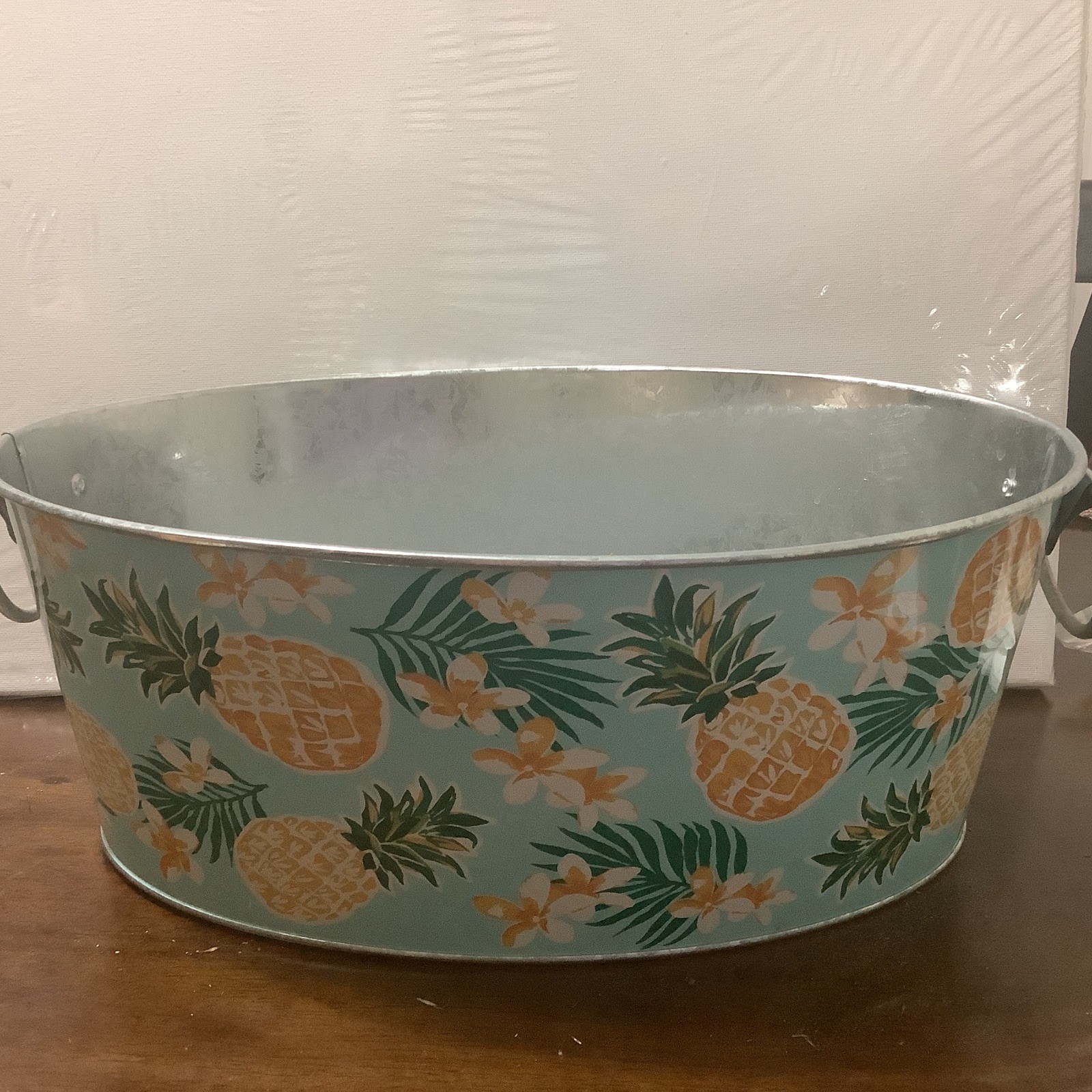 Pineapple Oval Tub Decoration For Flowers W14” X D9.5”x H5.5”