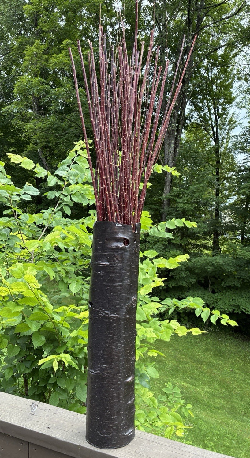 Michael Aram 23&Prime; Oxidized Copper Finish Birch Vase Bark Branch Collection – READ