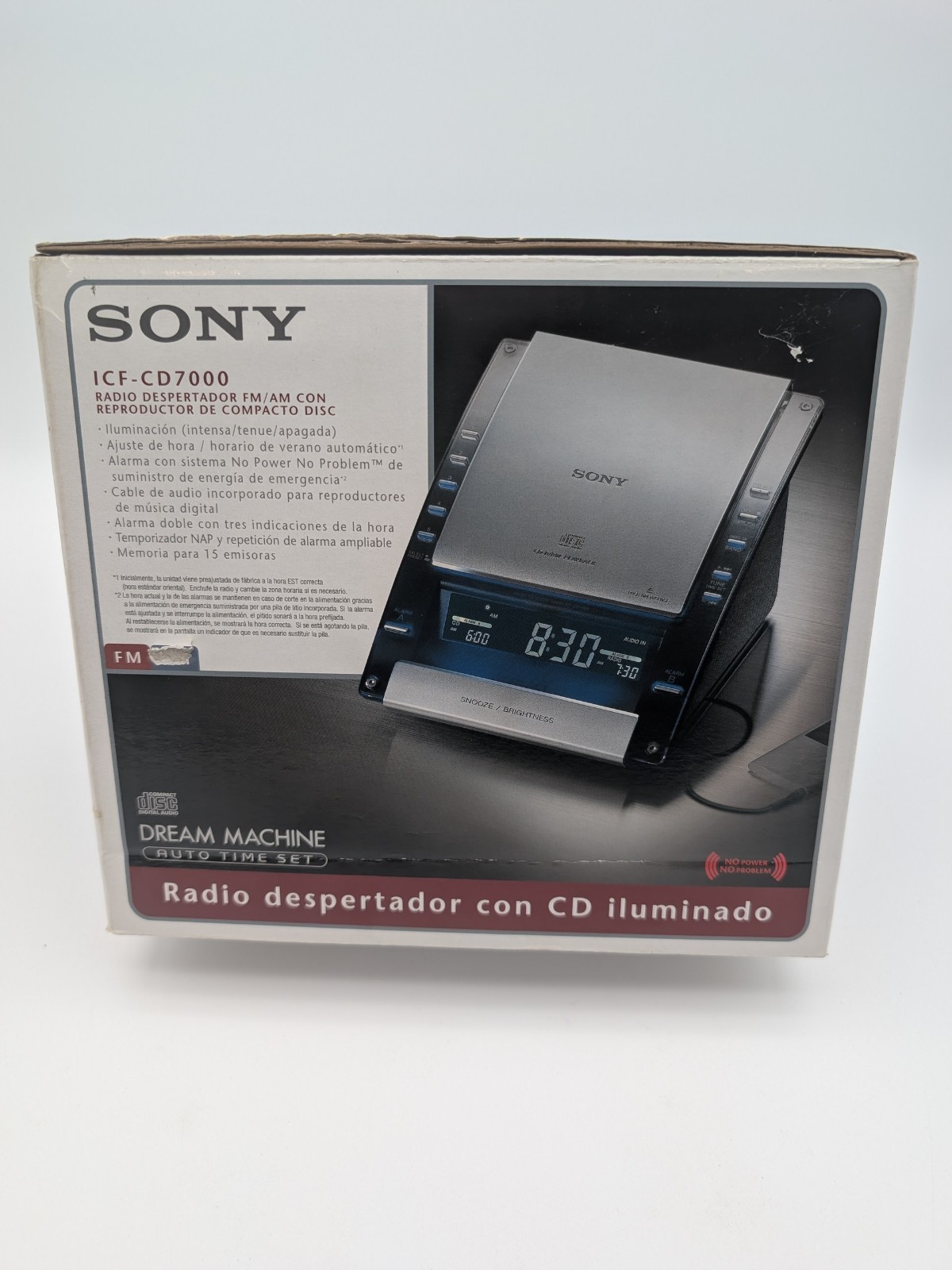 NOS Sony Dream Machine ICF-CD7000 Alarm Clock AM/FM Radio MP3 CD 2007