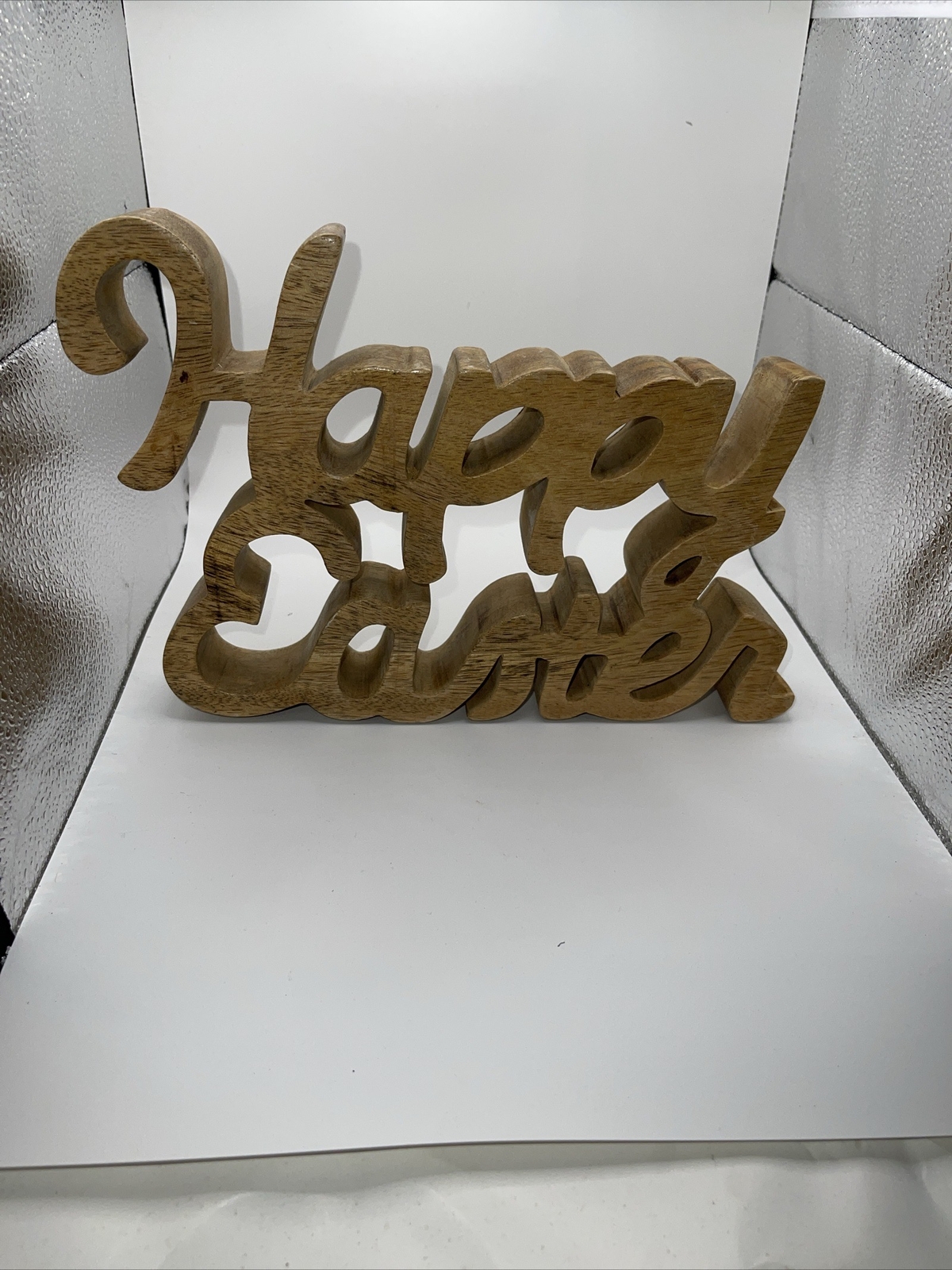 Happy Easter Holiday Wood Sign Home Decor Table Shelf Decoration Spring Bunny