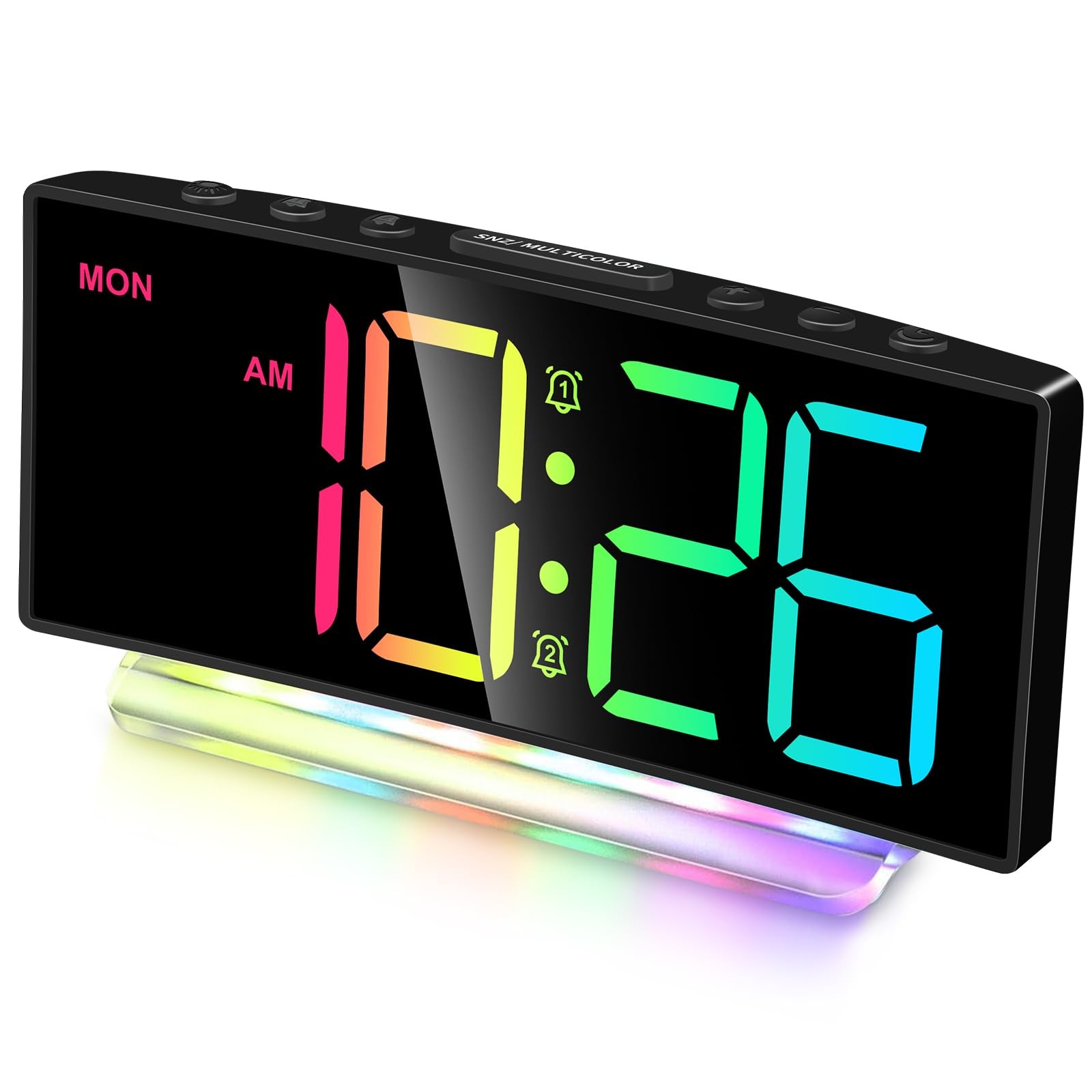 Cadmos Extra Loud Alarm Clock for Heavy Sleepers Adults,Teens,Kids,Rainbow C…