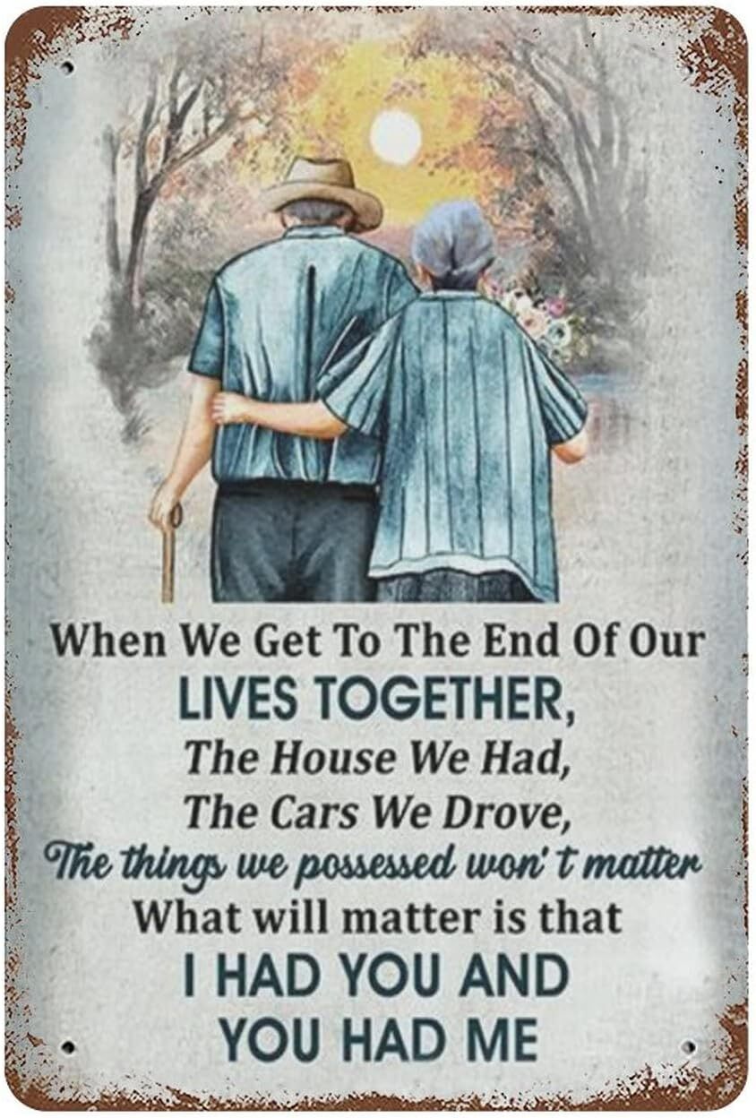 Vintage Metal Tin Sign to My Wife Couple Wife Gift from Husband Old Valentine US
