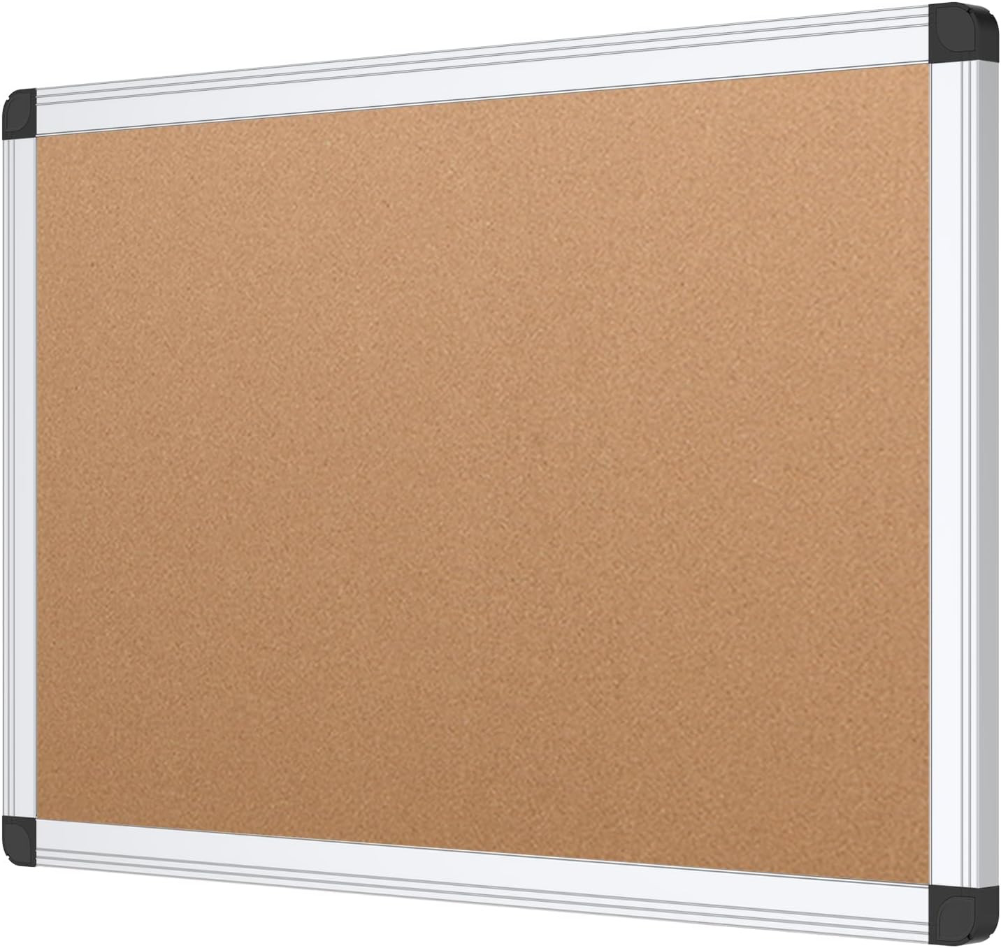 Cork Notice Board, 18 X 12 Inches, Cork Bulletin Board with Silver Aluminium Fra