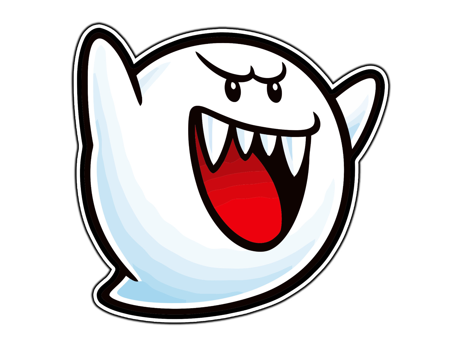 Boo Ghost 2D Waterproof Vinyl Sticker Decal Die-Cut