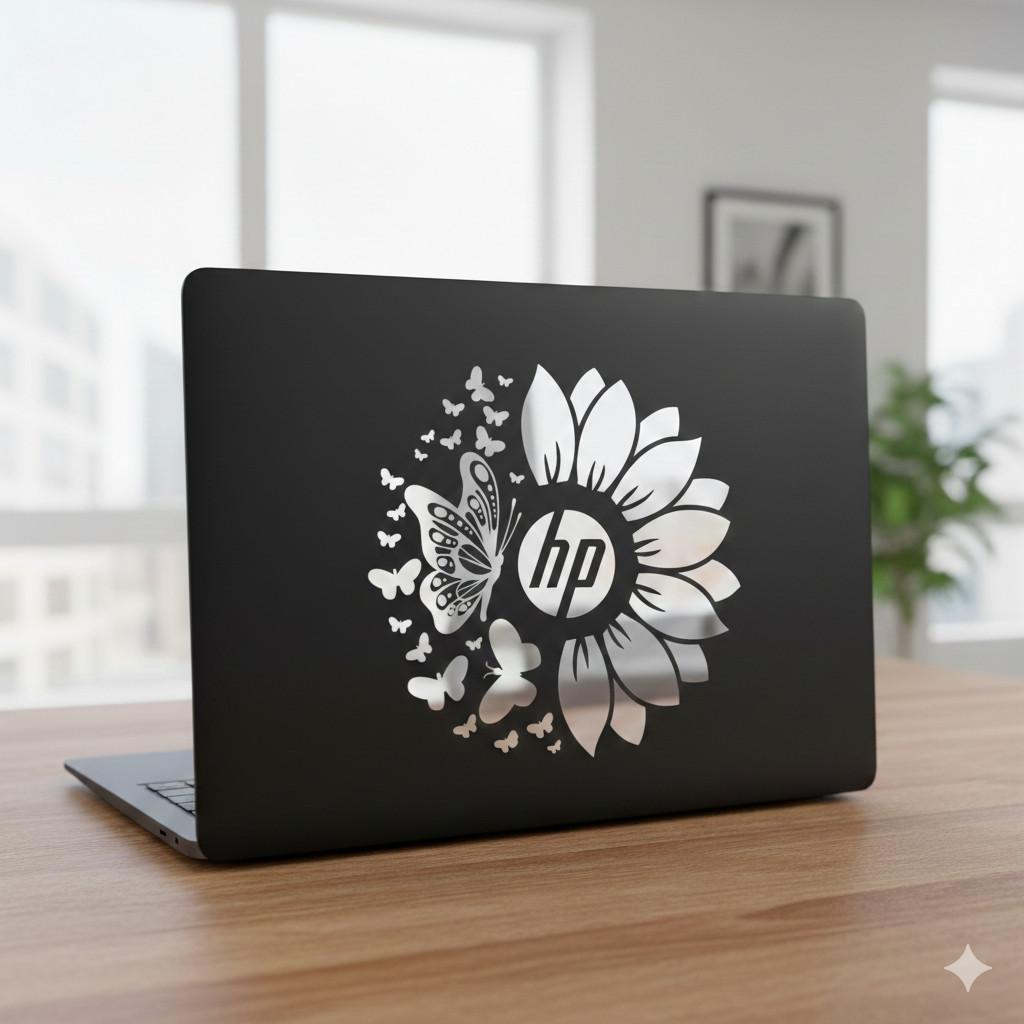 Sunflower Butterfly Decal 5×5&Prime; – Dreamer Nature Vinyl Sticker for Car or Laptop