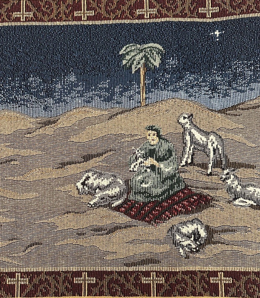 Nativity Scene Tapestry Table Runner Christmas Manger Baby Jesus Holiday 52×13”