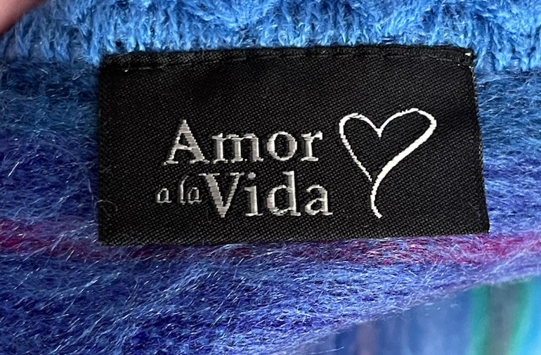 Amor a la Vida Alpaca Blend Throw Blanket Striped Blue Coastal NWOT 44×60