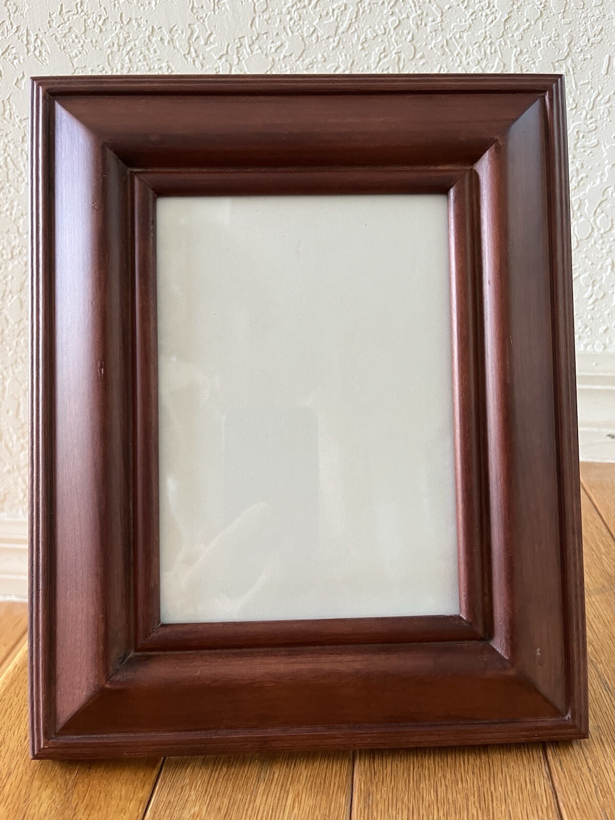 Wooden Frame 8.75in X 10.75in Mahogany Tone. Holds 5x7in Photo.