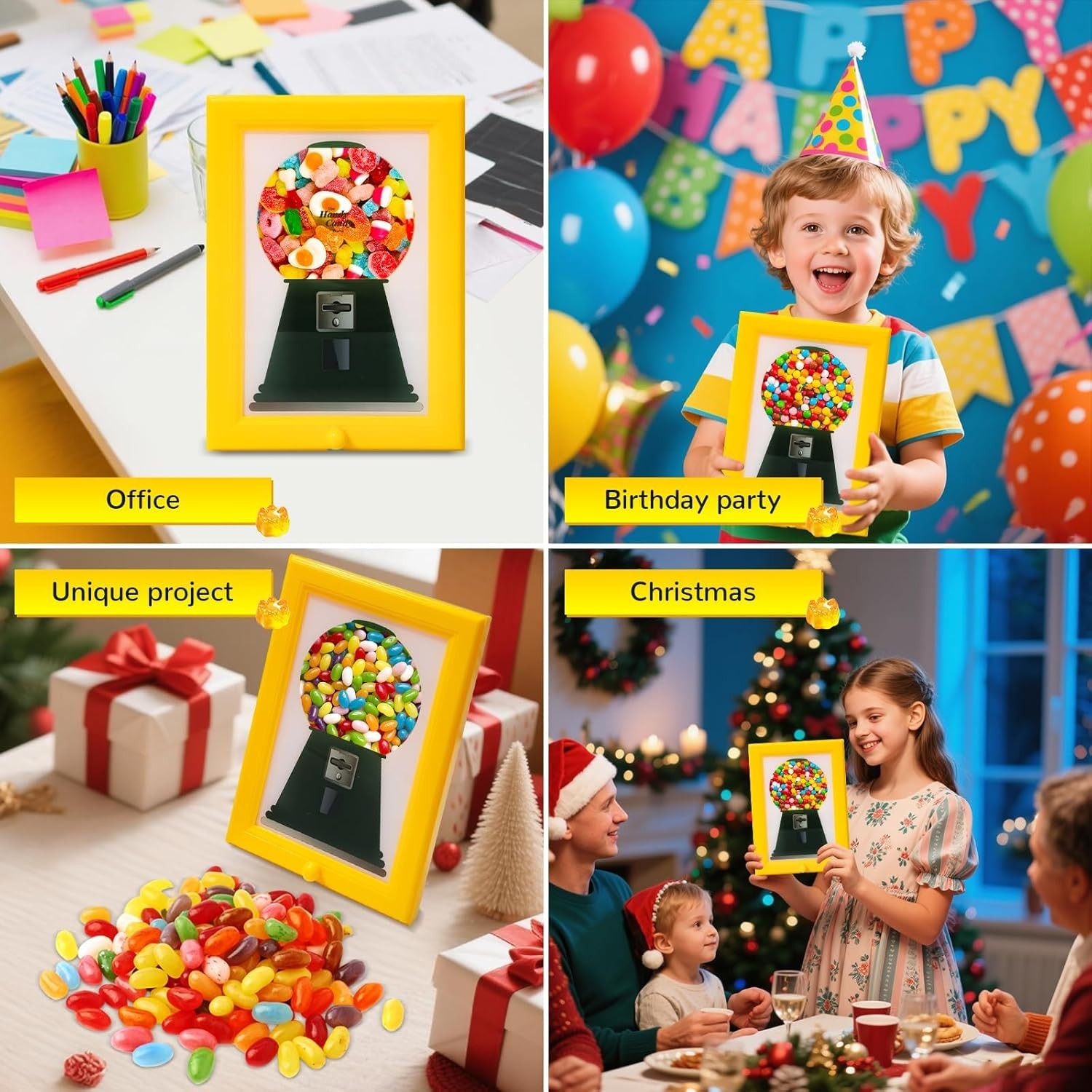 Candy Dispenser Picture Frame, Candy Frame Dispenser,Hanging Candies Machine Art